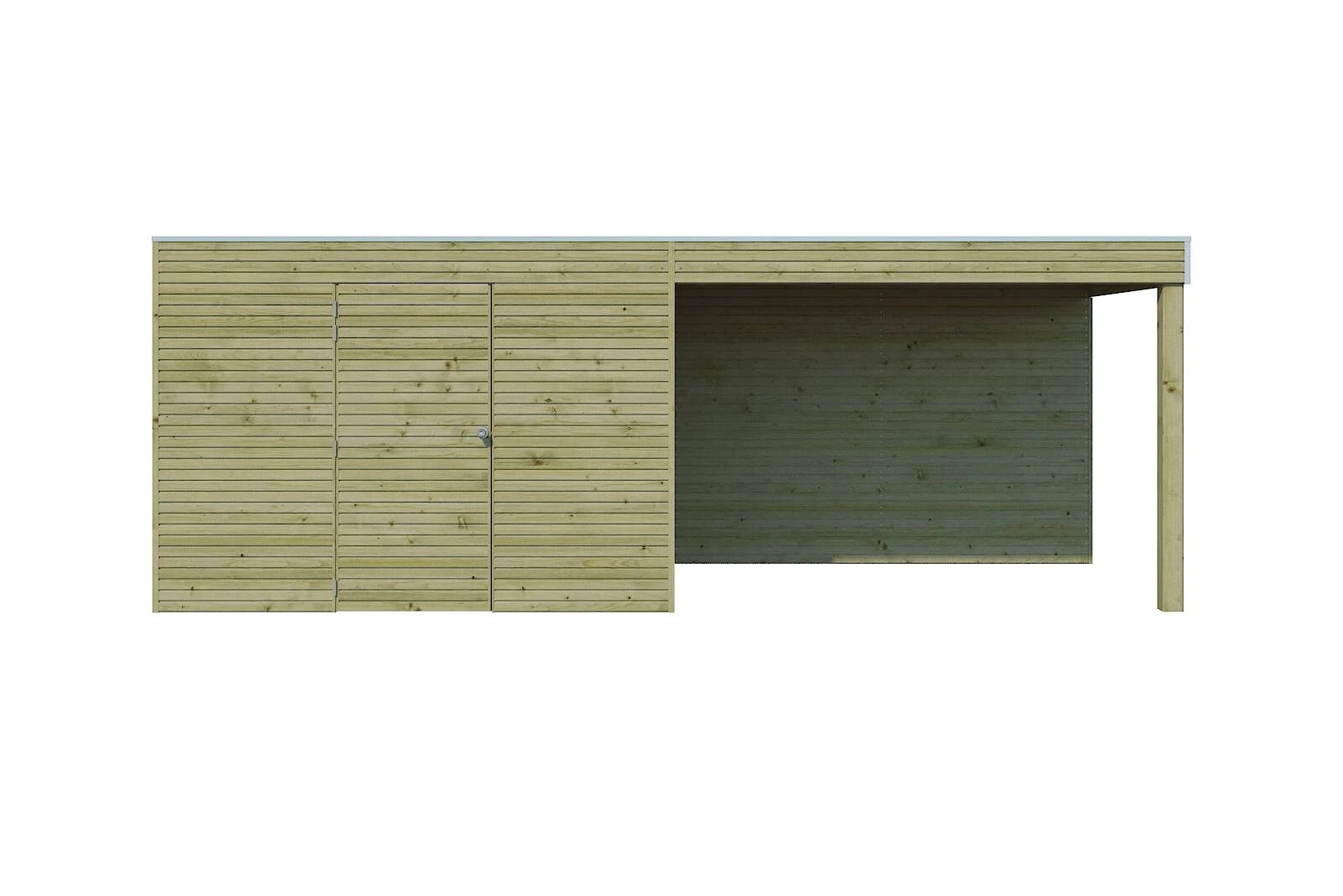 Woodlands Blokhut QBH2 met Overkapping 600 x 210 cm - Afbeelding 3
